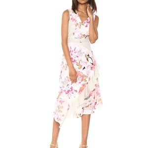 Calvin Klein V neck Floral Sleeveless Dress NWT
